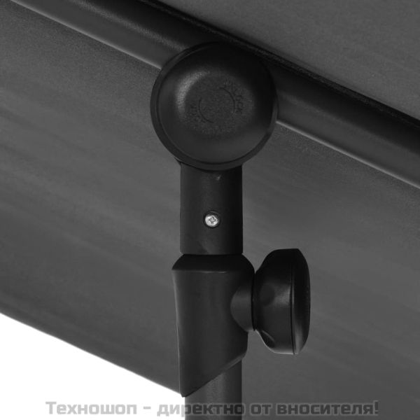 Градински чадър с алуминиев прът, 180x110 см, антрацит