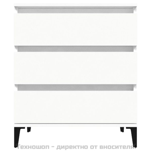 Сайдборд, бял, 60x35x70 см, инженерно дърво