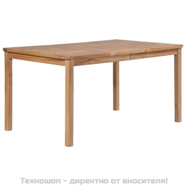 Градински трапезен комплект, 3 части, тиково дърво масив