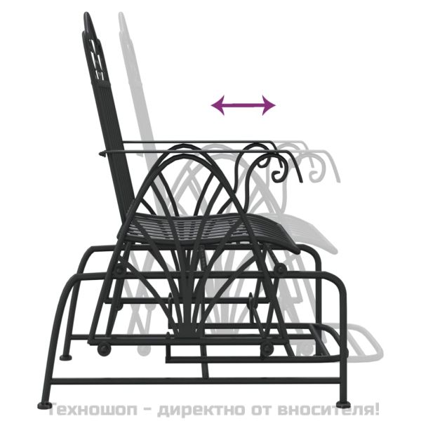 318834 Пейка планер, 61 см, черна, стомана