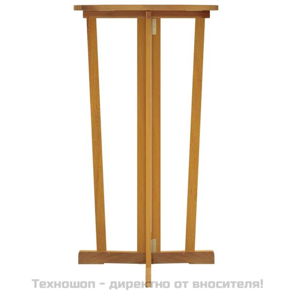 Сгъваема бар маса, 90x65x105 см, тиково дърво масив