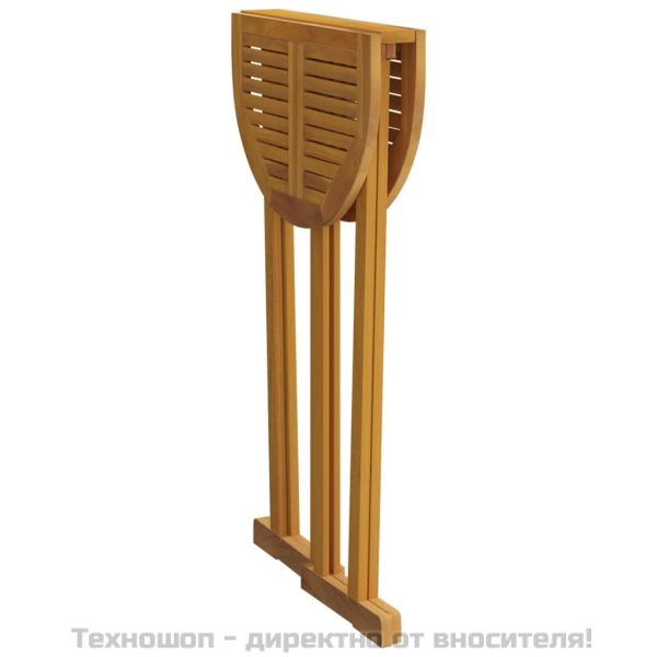 Сгъваема бар маса, 90x65x105 см, тиково дърво масив