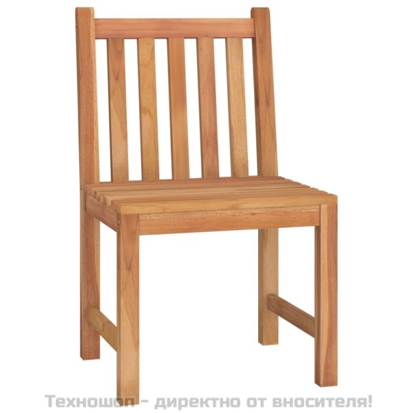 Градински трапезен комплект, 3 части, тиково дърво масив