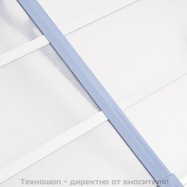 Навес за врата, сиво и прозрачно, 152,5x90 см, поликарбонат