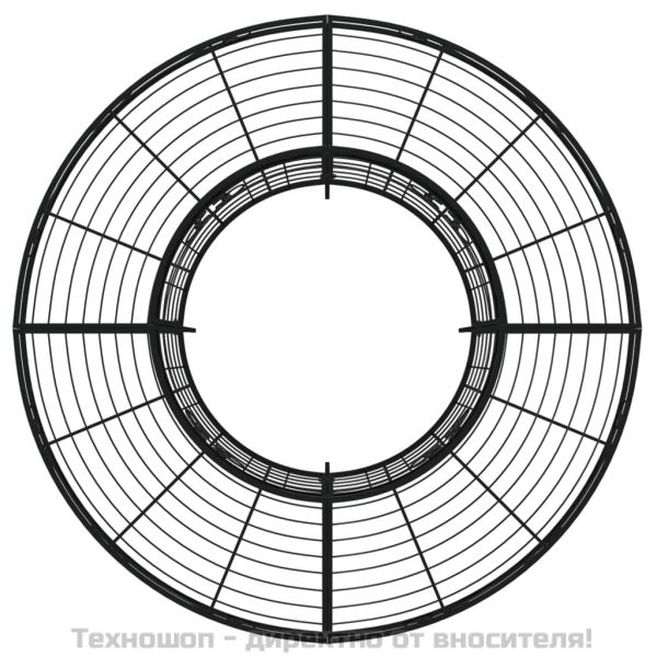 Пейка за около дърво, Ø137 см, черна, стомана