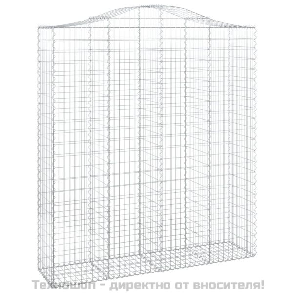 Габионни кошници арка 2 бр 200x50x220/240 см поцинковано желязо