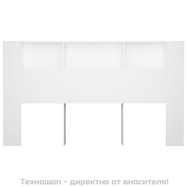 Табла за легло тип шкаф, бяла, 180x18,5x104,5 см