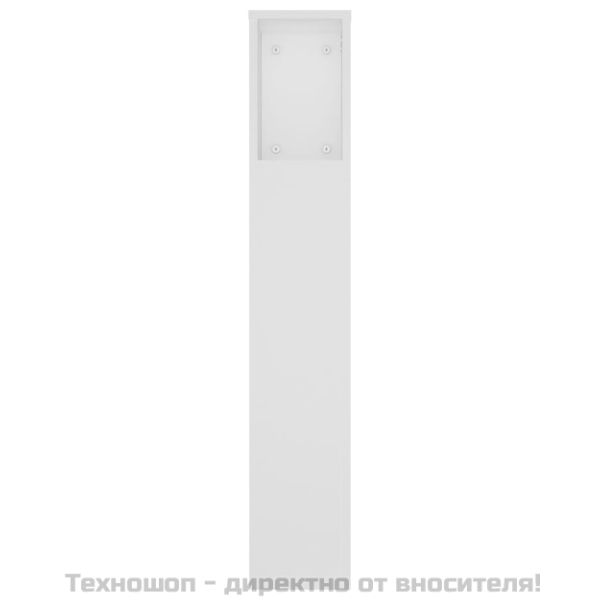 Табла за легло тип шкаф, бяла, 180x18,5x104,5 см