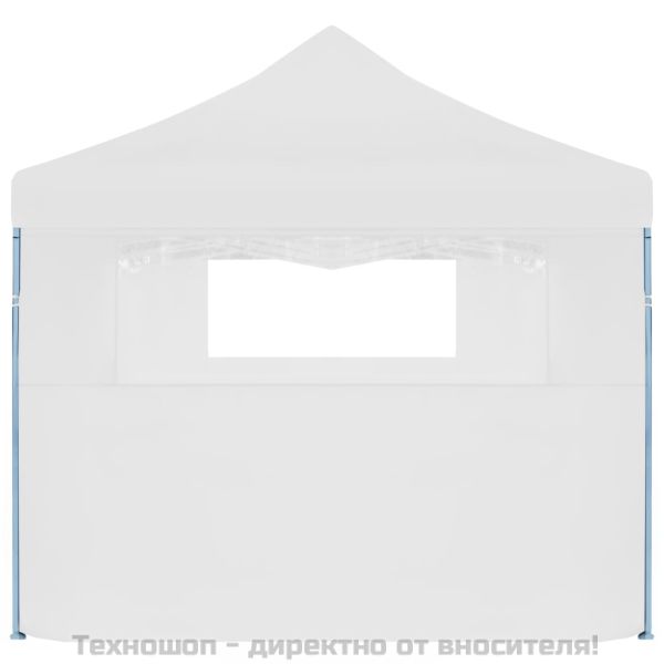 Сгъваема шатра с 5 странични стени, 3x9 м, бяла
