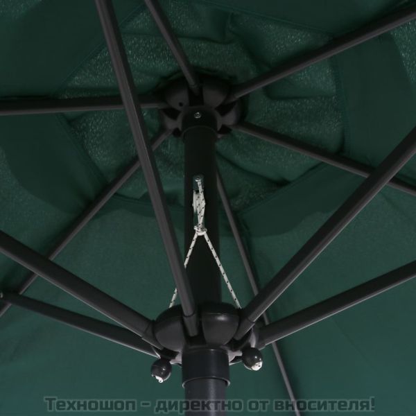 Чадър за слънце, зелен, 200x224 см, алуминий