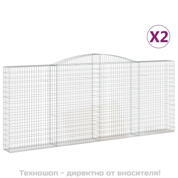 Габионни кошници арка 2 бр 400x30x160/180 см поцинковано желязо