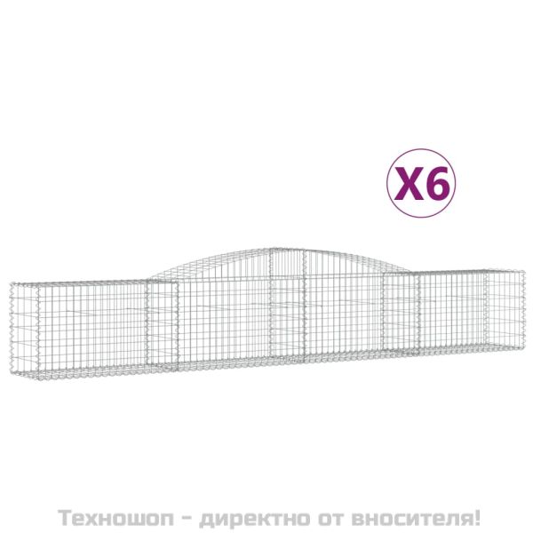 Габионни кошници арка 6 бр 400x50x60/80 см поцинковано желязо
