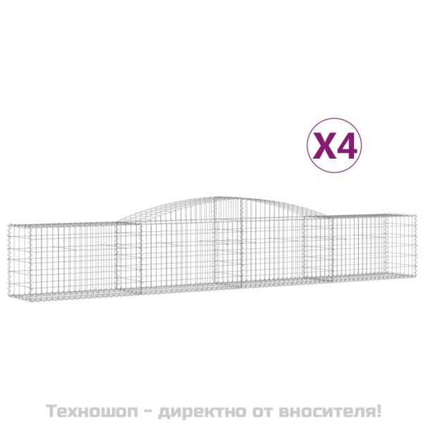 Габионни кошници арка 4 бр 400x50x60/80 см поцинковано желязо