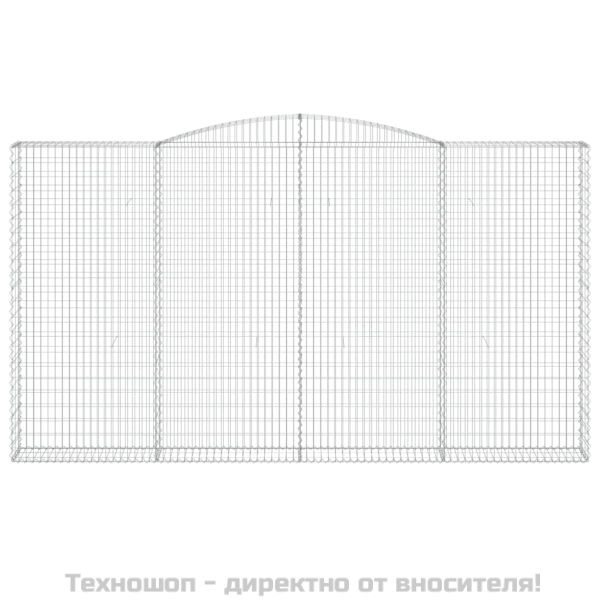 Габионни кошници арка 2 бр 400x30x220/240 см поцинковано желязо