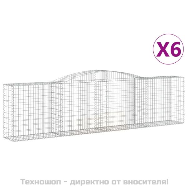 Габионни кошници арка 6 бр 400x50x100/120 см поцинковано желязо
