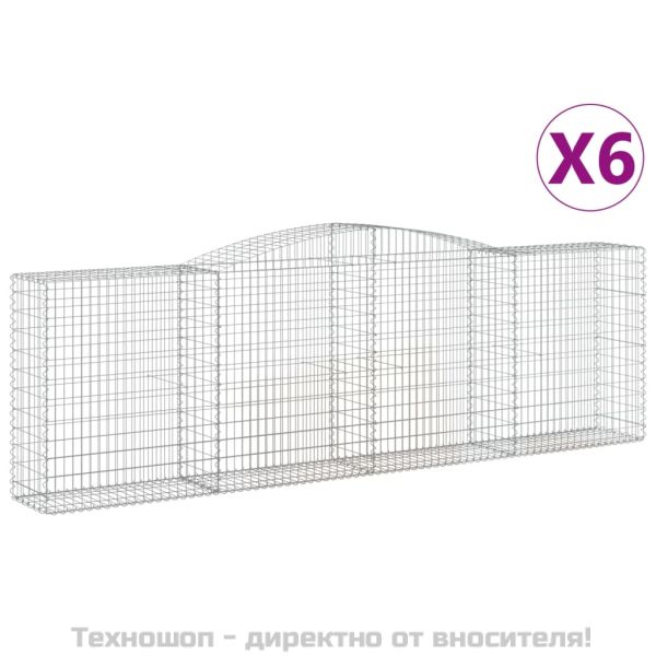 Габионни кошници арка 6 бр 400x50x120/140см поцинковано желязо