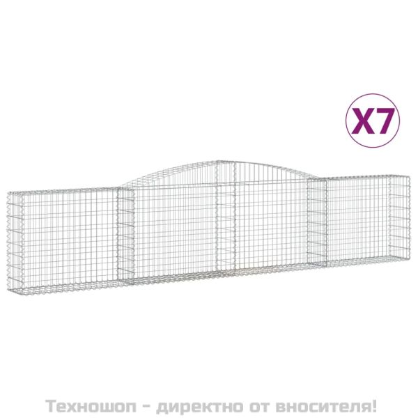 Габионни кошници арка 7 бр 400x30x80/100 см поцинковано желязо