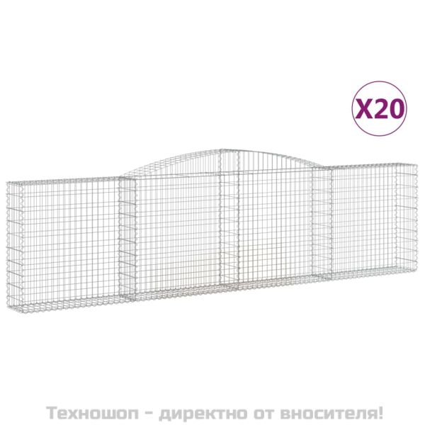 Габионни кошници арка 20 бр 400x30x100/120см поцинковано желязо