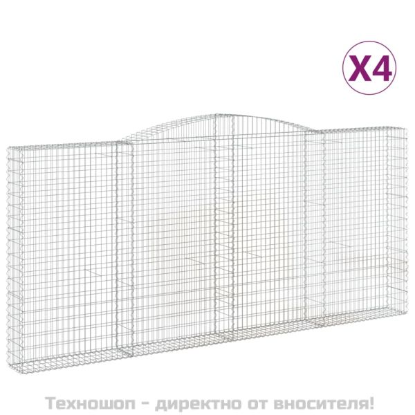 Габионни кошници арка 4 бр 400x30x180/200 см поцинковано желязо