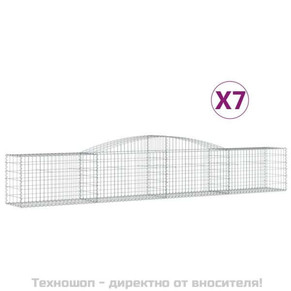 Габионни кошници арка 7 бр 400x50x60/80 см поцинковано желязо