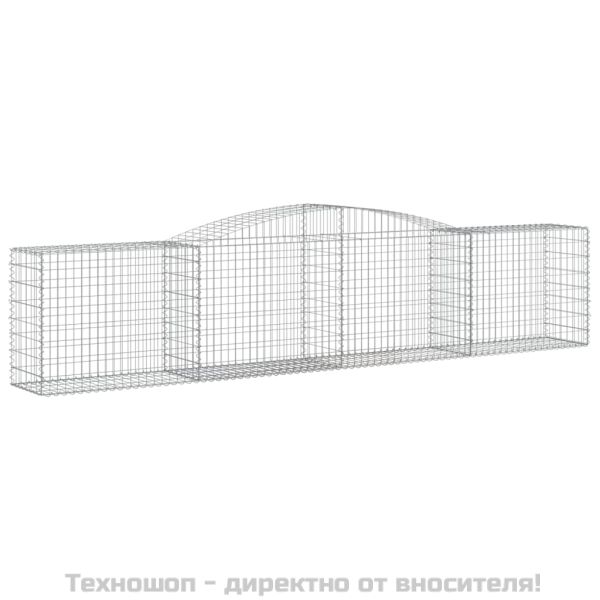 Габионни кошници арка 2 бр 400x50x80/100 см поцинковано желязо