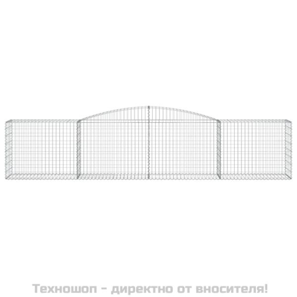 Габионни кошници арка 2 бр 400x50x80/100 см поцинковано желязо