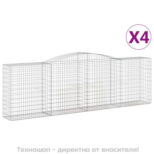 Габионни кошници арка 4 бр 400x50x120/140см поцинковано желязо