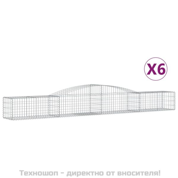 Габионни кошници арка 6 бр 400x50x40/60 см поцинковано желязо