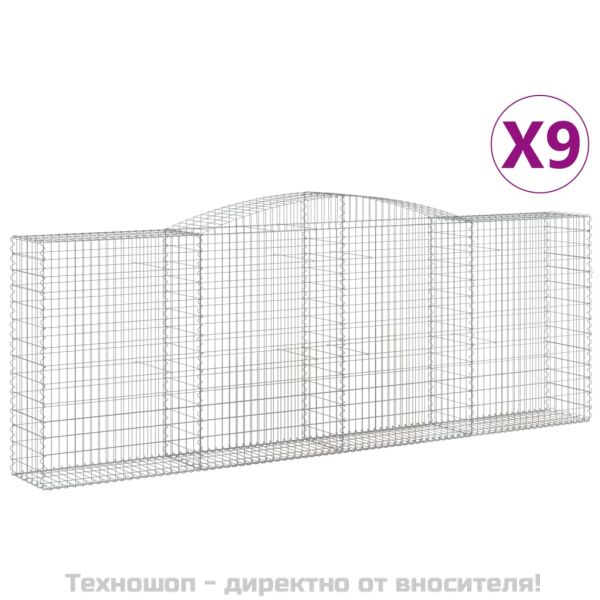 Габионни кошници арка 9 бр 400x50x140/160 см поцинковано желязо