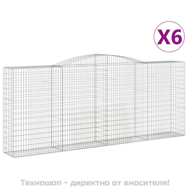 Габионни кошници арка 6 бр 400x50x160/180 см поцинковано желязо