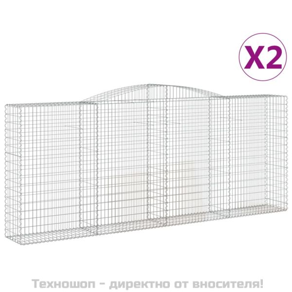 Габионни кошници арка 2 бр 400x50x160/180 см поцинковано желязо