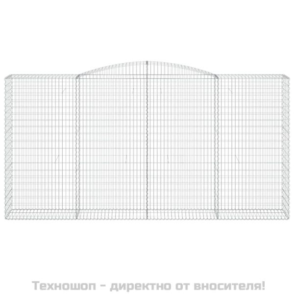 Габионни кошници арка 2 бр 400x50x200/220 см поцинковано желязо