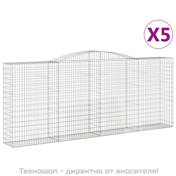 Габионни кошници арка 5 бр 400x50x160/180 см поцинковано желязо