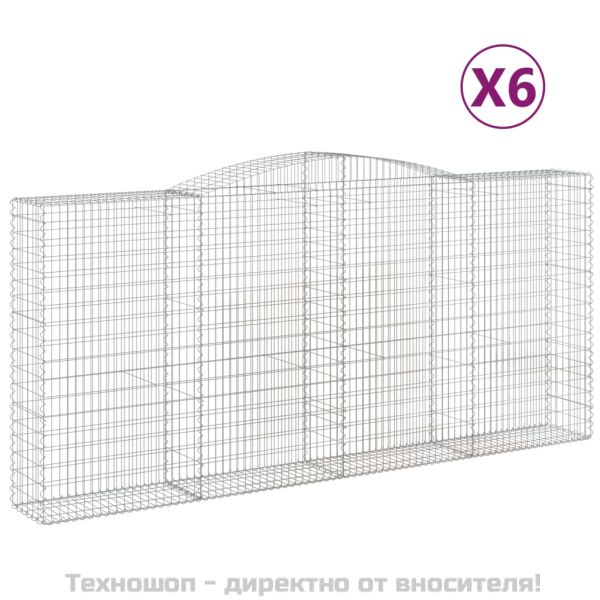 Габионни кошници арка 6 бр 400x50x180/200 см поцинковано желязо