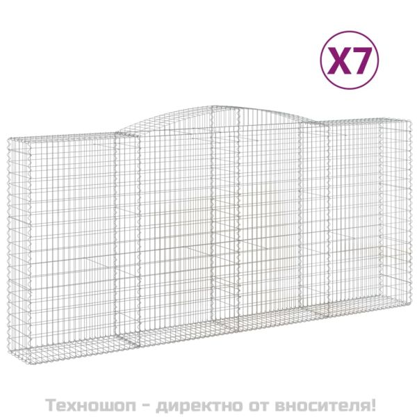 Габионни кошници арка 7 бр 400x50x180/200 см поцинковано желязо