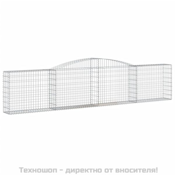 Габионни кошници арка 2 бр 400x30x80/100 см поцинковано желязо
