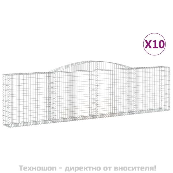 Габионни кошници арка 10 бр 400x30x100/120см поцинковано желязо