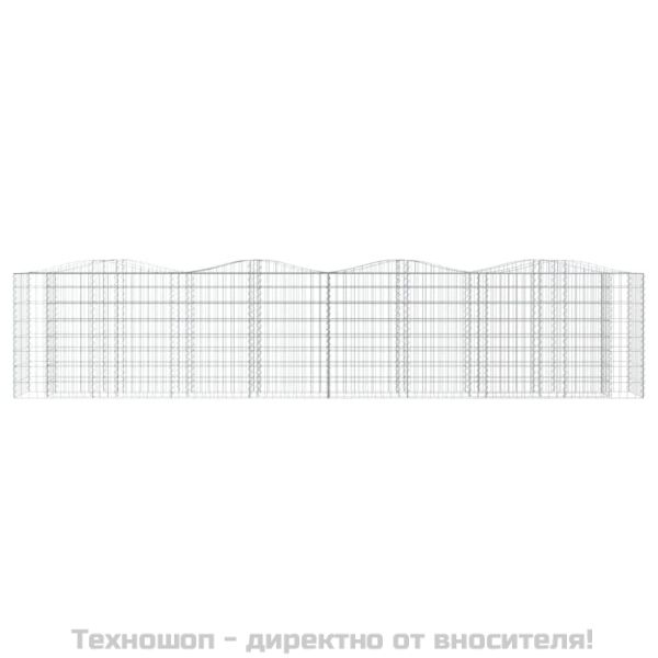 Извит габион повдигната леха 400x50x100 см поцинковано желязо