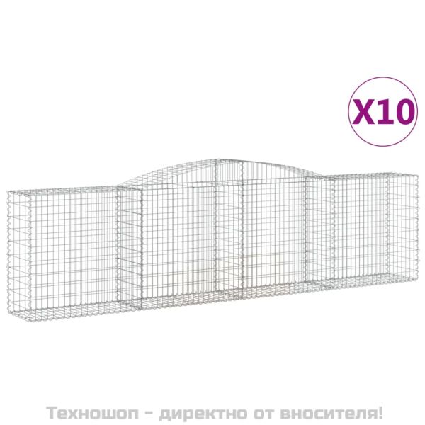 Габионни кошници арка 10 бр 400x50x100/120см поцинковано желязо