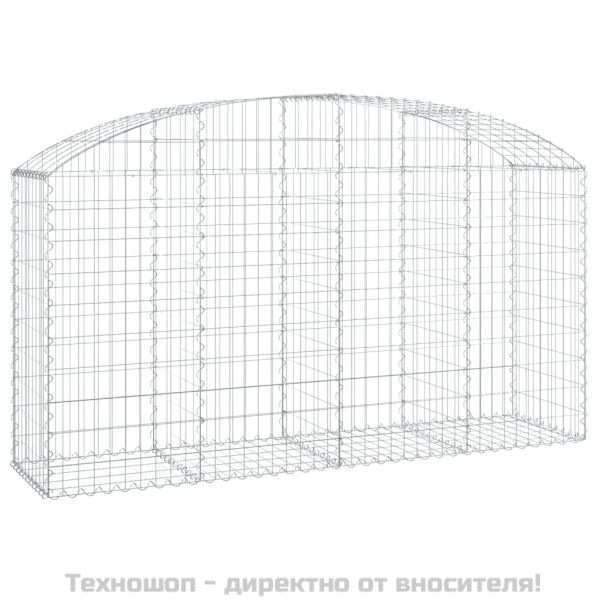 Дъговидна габионна кошница 200x50x100/120 см поцинковано желязо