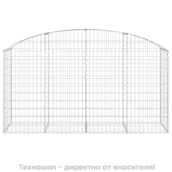 Дъговидна габионна кошница 200x50x100/120 см поцинковано желязо