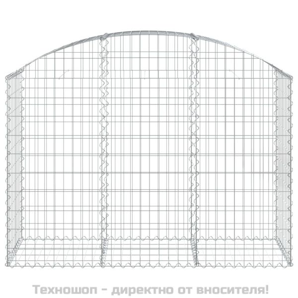 Дъговидна габионна кошница 150x50x100/120 см поцинковано желязо