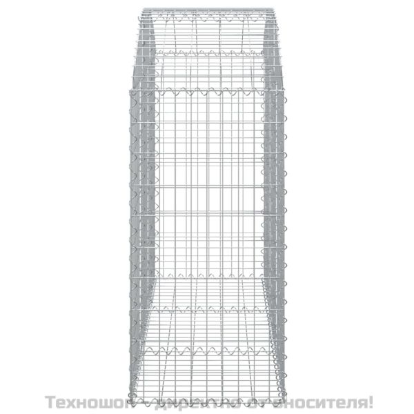 Дъговидна габионна кошница 150x50x100/120 см поцинковано желязо