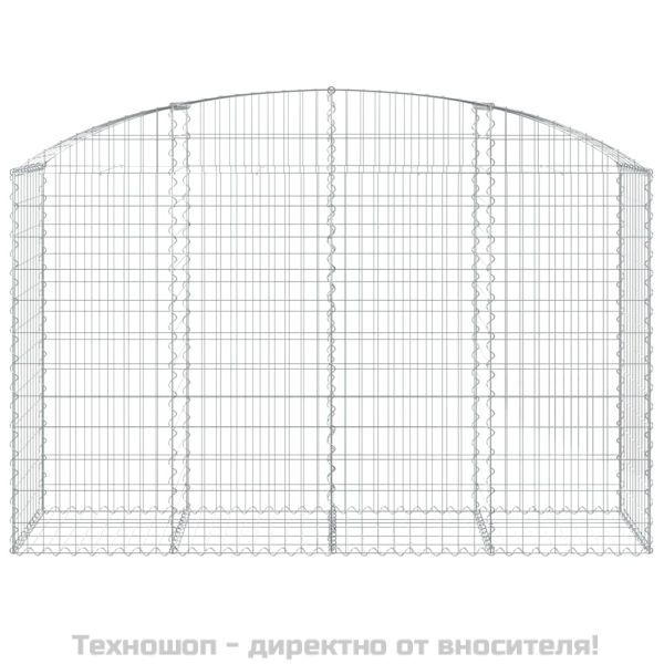 Дъговидна габионна кошница 200x50x120/140 см поцинковано желязо