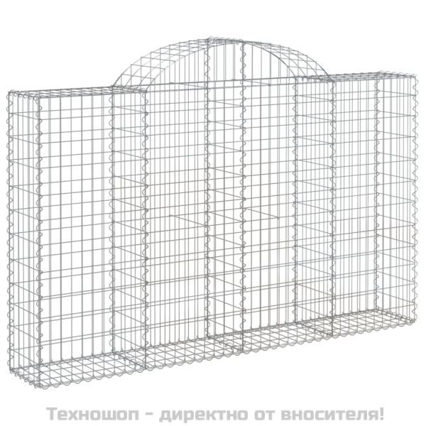 Дъговидна габионна кошница 200x30x120/140 см поцинковано желязо