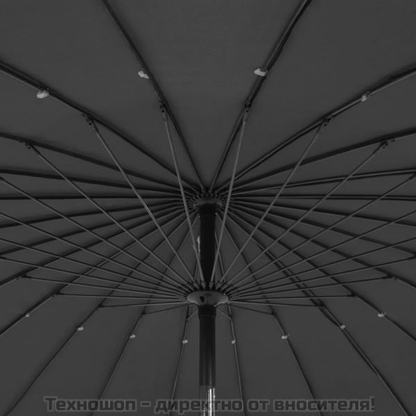 Градински чадър с алуминиев прът, 270 см, антрацит