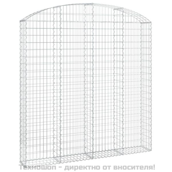 Дъговидна габионна кошница 200x30x200/220 см поцинковано желязо