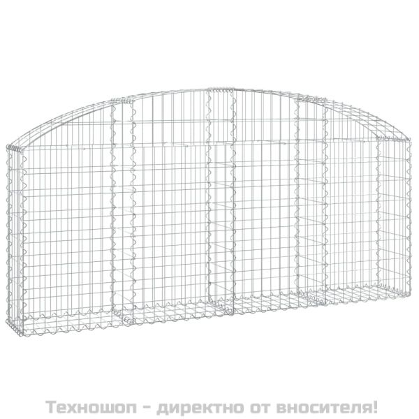Дъговидна габионна кошница 200x30x80/100 см поцинковано желязо