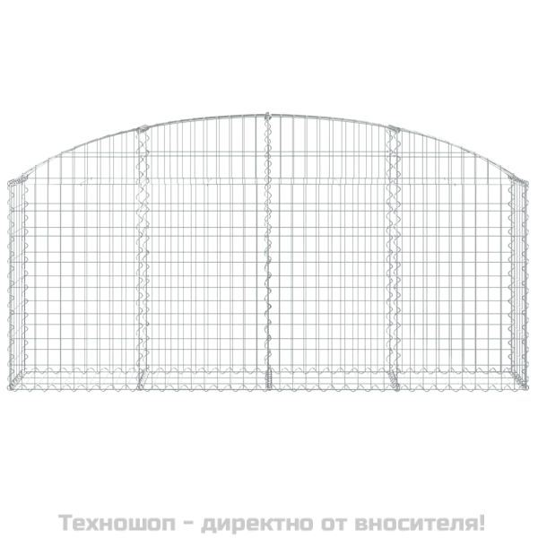 Дъговидна габионна кошница 200x30x80/100 см поцинковано желязо