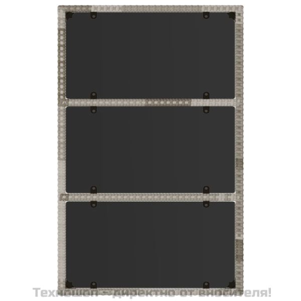 Градински лаундж комплект с възглавници 4 части сив полиратан